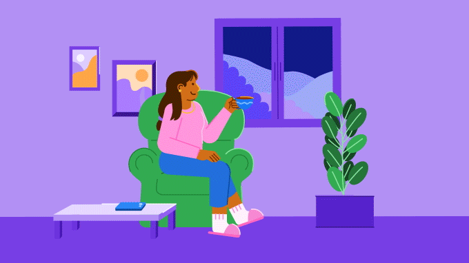 Meta presentation animation about checking in